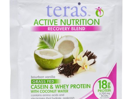 Teras Whey Protein Powder - Casein And Whey - Active Nutrition - Recovery Blend - Bourbon Vanilla - 1 Oz - Case Of 12 Cheap