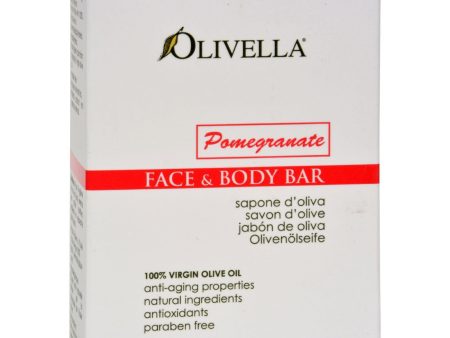 Olivella Face And Body Bar Soap Pomegranate - 5.29 Oz Online Hot Sale