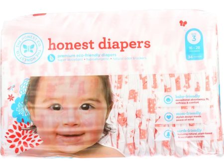 The Honest Company Diapers - Giraffes - Size 3 - Babies 16 To 28 Lbs - 34 Count - 1 Each Cheap