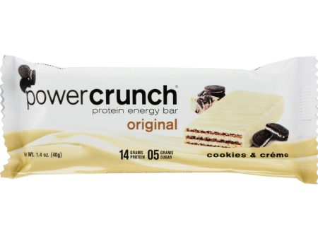 Power Crunch Bar - Cookies And Cream - Case Of 12 - 1.4 Oz For Sale