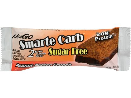 Nugo Nutrition Smarte Carb Bar - Peanut Butter Crunch - Case Of 12 - 1.76 Oz Hot on Sale