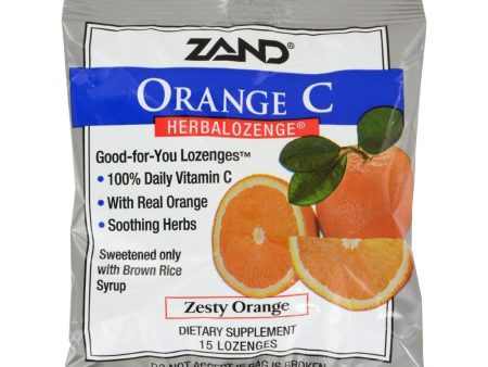 Zand Herbalozenge Orange C Natural Orange - 15 Lozenges - Case Of 12 Sale