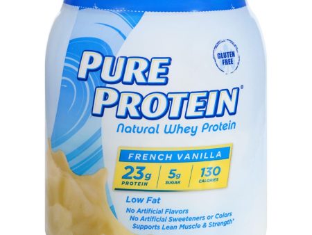 Pure Protein Whey Protein - 100 Percent Natural - French Vanilla - 1.6 Lb Discount