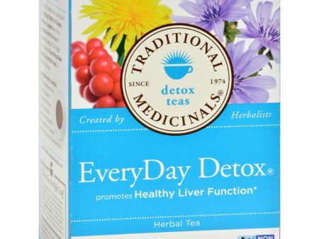 Traditional Medicinals Everyday Detox Herbal Tea - Case Of 6 - 16 Bags Cheap