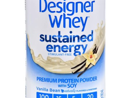 Designer Whey Protein Powder - Sustained Energy Vanilla Bean - 12 Oz Online Hot Sale