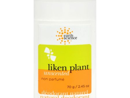 Earth Science Liken Plant Natural Deodorant Unscented - 2.5 Oz Hot on Sale