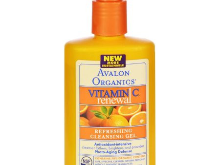 Avalon Organics Refreshing Cleansing Gel Vitamin C - 8.5 Fl Oz Hot on Sale