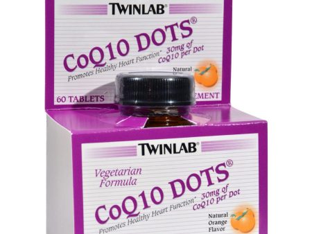 Twinlab Coq10 Dots Natural Orange - 30 Mg - 60 Tablets Hot on Sale