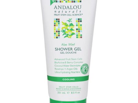 Andalou Naturals Shower Gel - Aloe Mint Cooling - 8.5 Fl Oz Hot on Sale