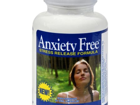 Ridgecrest Herbals Anxiety Free Stress Relief Formula - 60 Vegetarian Capsules Online Hot Sale