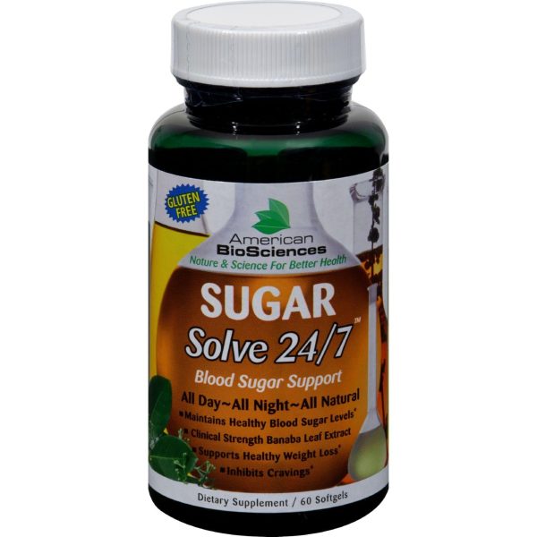 American Bio-sciences Sugar Solve 24-7 - 60 Softgels Supply