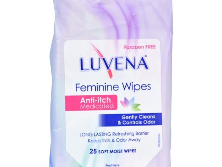 Luvena Anti-itch Wipes - Medicated - 25 Pack on Sale