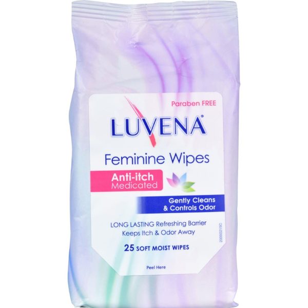 Luvena Anti-itch Wipes - Medicated - 25 Pack on Sale