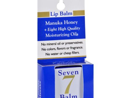 Seven 7 Lip Balm - With Manuka Honey - Fragrance Free - .35 Oz - 1 Case on Sale