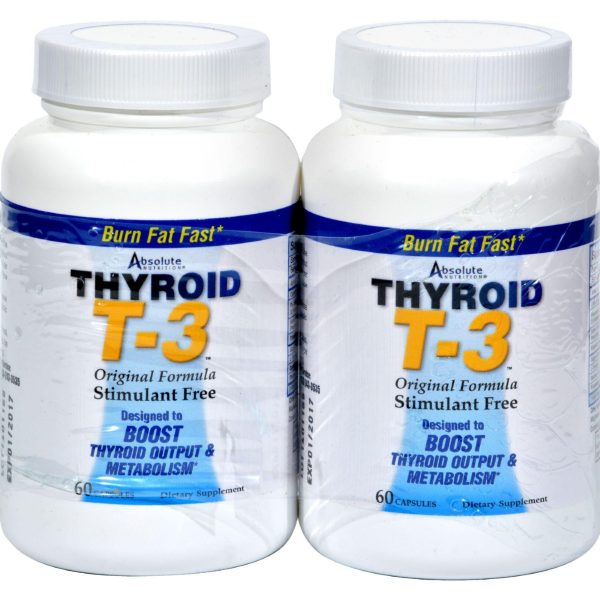 Absolute Nutrition Thyroid T-3 - 60 Capsules Each - Pack Of 2 Fashion