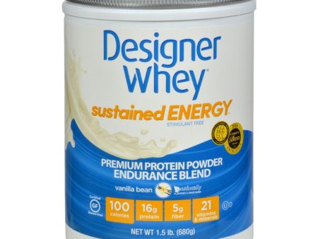 Designer Whey Protein Powder - Sustained Energy - Vanilla Bean - 1.5 Lb Sale