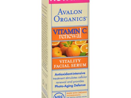 Avalon Organics Vitality Facial Serum Vitamin C - 1 Fl Oz For Discount