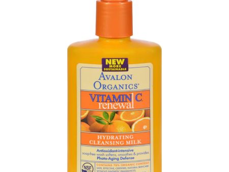 Avalon Organics Hydrating Cleansing Milk Vitamin C - 8.5 Fl Oz Online now