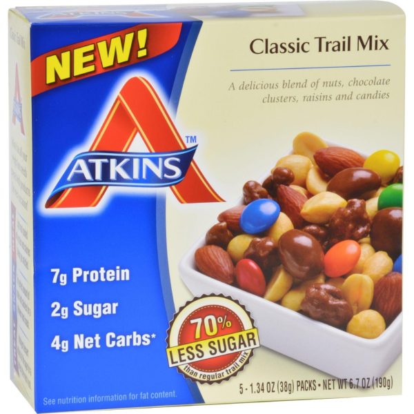 Atkins Trail Mix - Classic - 1.34 Oz - 5 Count - Case Of 4 For Sale