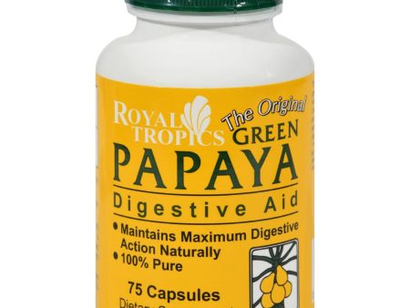 Royal Tropics The Original Green Papaya Digestive Aid - 75 Capsules Discount