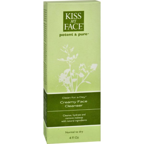 Kiss My Face Creamy Face Cleanser Clean For A Day - 4 Fl Oz For Discount