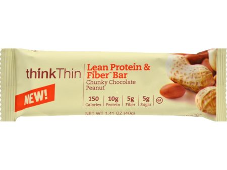 Think Products Thinkthin Bar - Lean Protein Fiber - Chocolate Peanut - 1.41 Oz - 1 Case Fashion