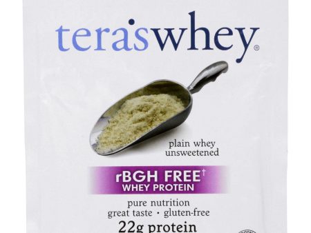 Teras Whey Protein Powder - Whey - Rbgh Free - Plain Unsweetened - 1 Oz - Case Of 12 Sale