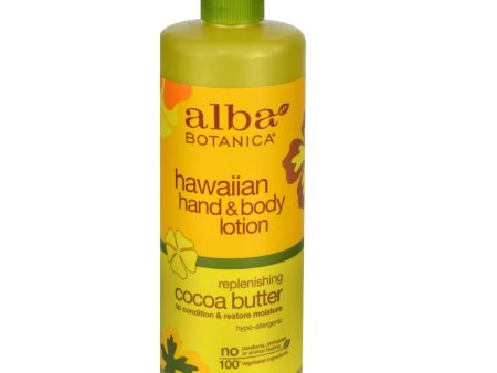 Alba Botanica Hawaiian Hand And Body Lotion Cocoa Butter - 24 Fl Oz Discount