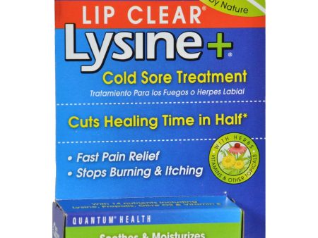 Quantum Lipclear Lysine And Cold Sore Treatment All Natural Ointment - 0.25 Oz Cheap