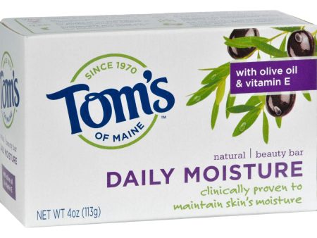 Tom s Of Maine Natural Beauty Bar Daily Moisture - 4 Oz - Case Of 6 Online Sale