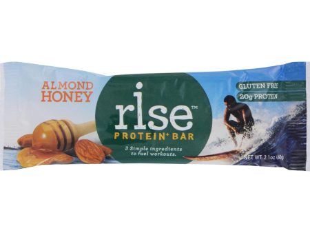 Rise Bar Protein Bar - Almond Honey - Case Of 12 - 2.1 Oz For Discount