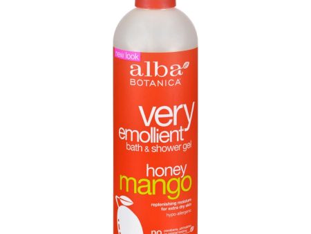 Alba Botanica Very Emollient Bath And Shower Gel Honey Mango - 12 Fl Oz Hot on Sale