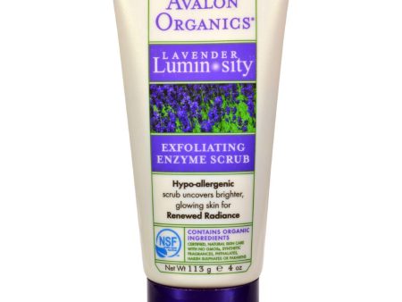 Avalon Organics Exfoliating Enzyme Scrub Lavender - 4 Fl Oz For Sale