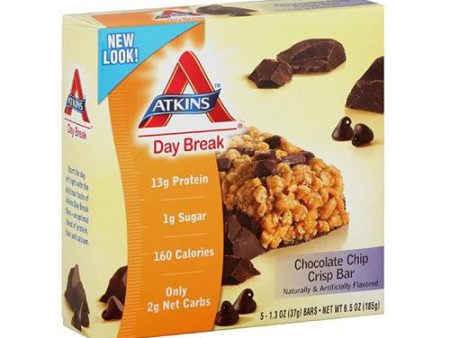 Atkins Day Break Bar - Chocolate Chip Crisp - 5 Bars Supply