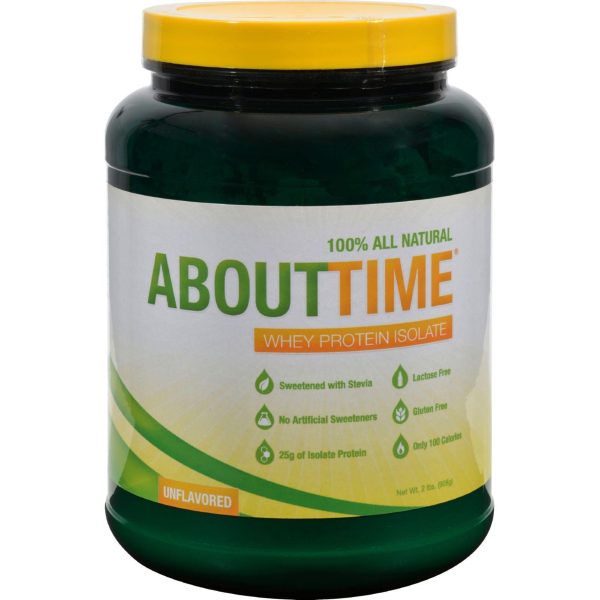 About Time Whey Protein Isolate Unflavored - 2 Lbs on Sale