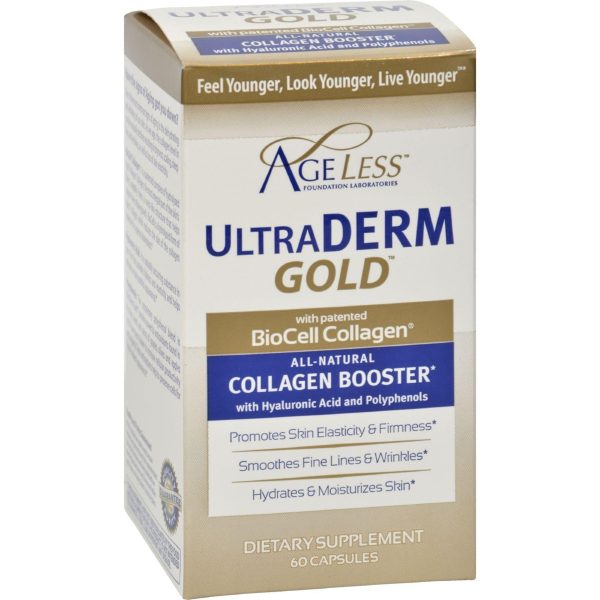 Ageless Foundation Ultraderm Gold Collagen Booster - 60 Capsules Supply