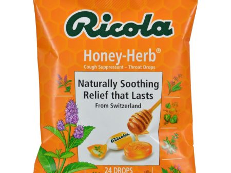 Ricola Herb Throat Drops Honey Herb - 24 Drops - Case Of 12 Discount