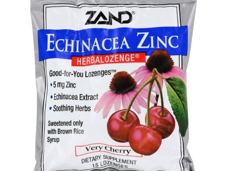 Zand Herbalozenge Echinacea Zinc Natural Cherry - 15 Lozenges - Case Of 12 Sale