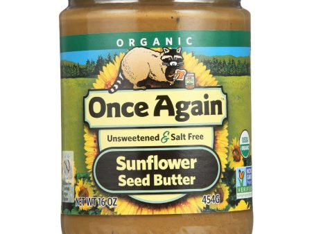 Once Again Seed Butter - Organic - Creamy - No Salt - Sugar Free - Sunflower - 16 Oz - Case Of 12 Cheap