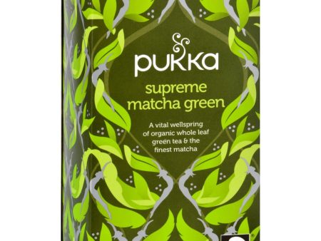 Pukka Herbal Teas Tea - Organic - Green - Supreme Matcha - 20 Bags - Case Of 6 Online Sale