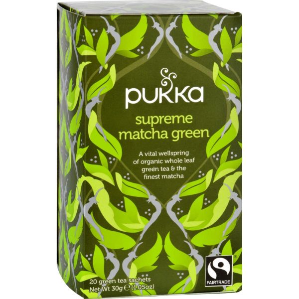 Pukka Herbal Teas Tea - Organic - Green - Supreme Matcha - 20 Bags - Case Of 6 Online Sale