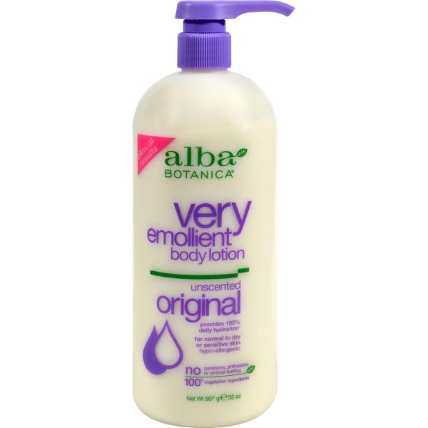 Alba Botanica Very Emollient Body Lotion Unscented - 32 Fl Oz Online Hot Sale