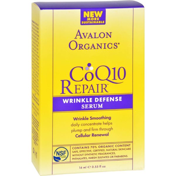 Avalon Organics Coq10 Repair Wrinkle Defense Serum - 0.55 Fl Oz on Sale