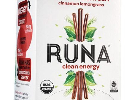 Runa Tea Organic Cinnamon Lemongrass Guayusa Tea - Case Of 6 - 16 Bags Supply