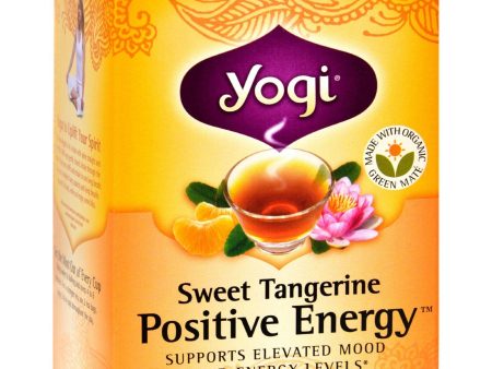 Yogi Positive Energy Herbal Tea Sweet Tangerine - 16 Tea Bags - Case Of 6 Supply