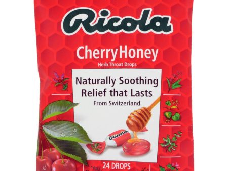 Ricola Herb Throat Drops Cherry Honey - 24 Drops - Case Of 12 Online