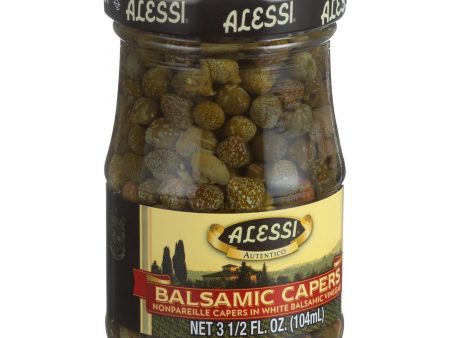 Alessi Capers In White Balsamic Vinegar - 3.5 Oz - Case Of 6 Cheap