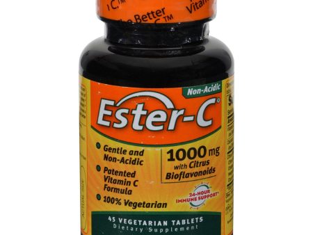 American Health Ester-c With Citrus Bioflavonoids - 1000 Mg - 45 Vegetarian Tablets For Discount