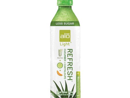 Alo Light Refresh Aloe Vera Juice Drink - Cucumber And Cantaloupe - Case Of 12 - 16.9 Fl Oz. Cheap