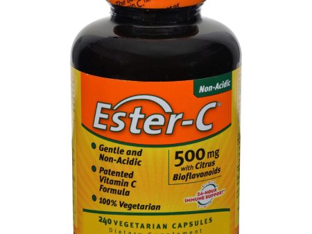 American Health Ester-c With Citrus Bioflavonoids - 500 Mg - 240 Vegetarian Capsules Supply